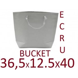 BORSA CARTA BUCKET 36,5x12,5x40cm ECRU