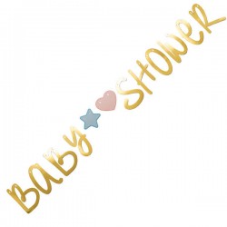 FESTONE BABY SHOWER ORO LUCIDO 2,2mt