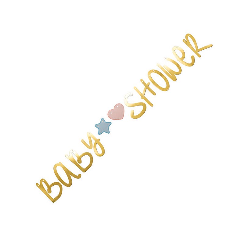 FESTONE BABY SHOWER ORO LUCIDO 2,2mt