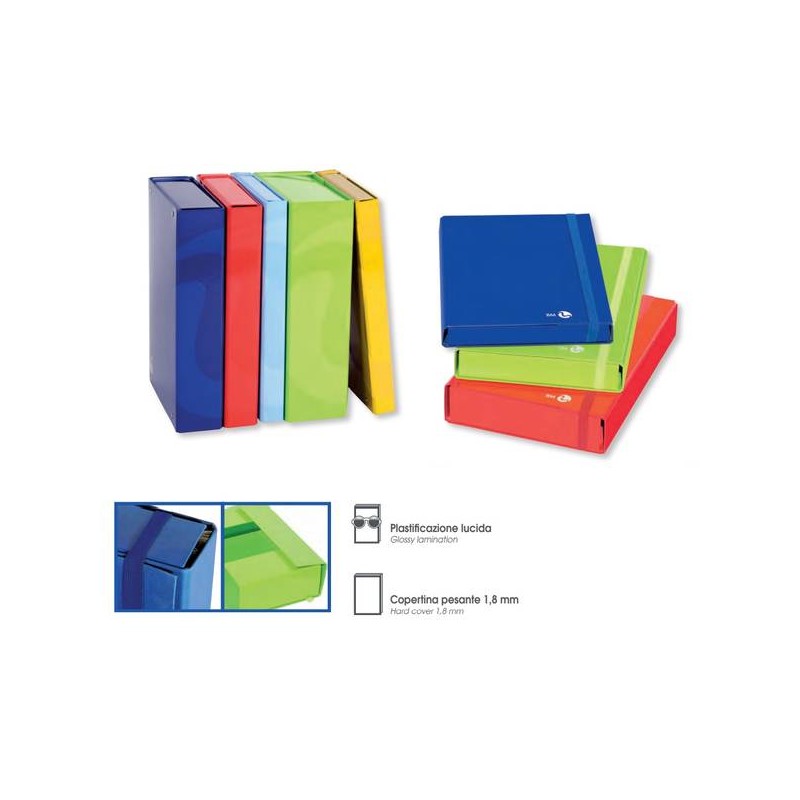 PORTA DOCUMENTI C/ELASTICO MAXI COLOR D.5 BM 25x34x5cm