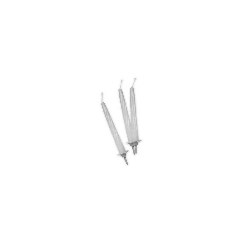 CANDELINE C/SUPPORTO 12pz 8cm BIANCHE