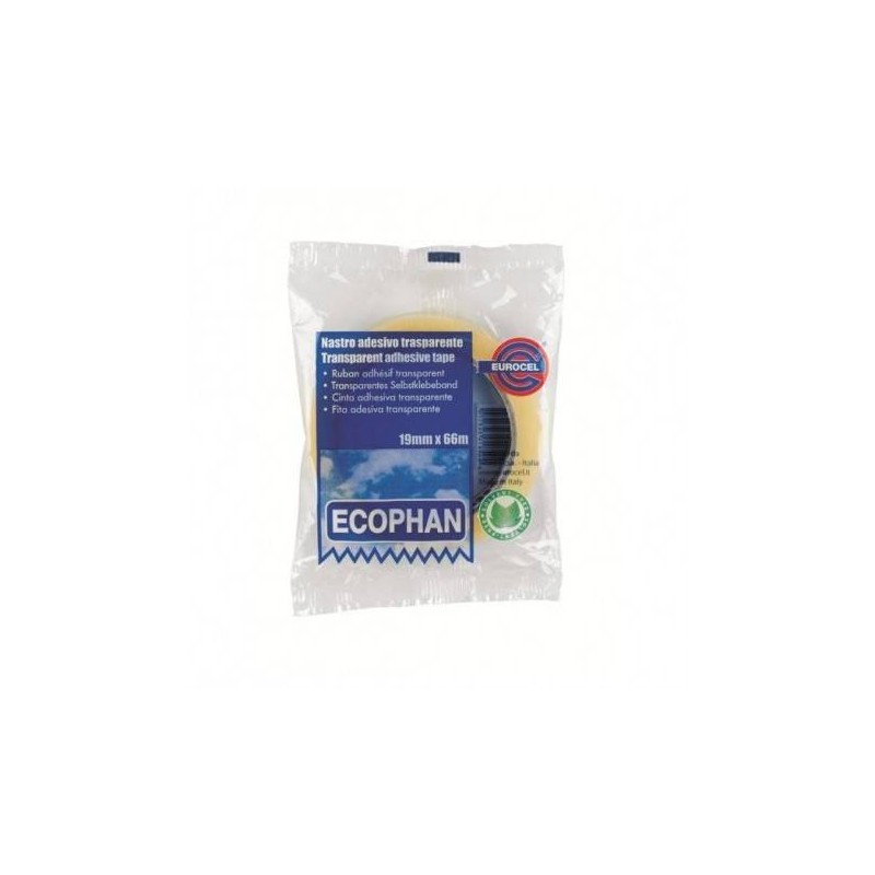 NASTRO ADESIVO mm19x66mt TRASPARENTE ECOPHAN