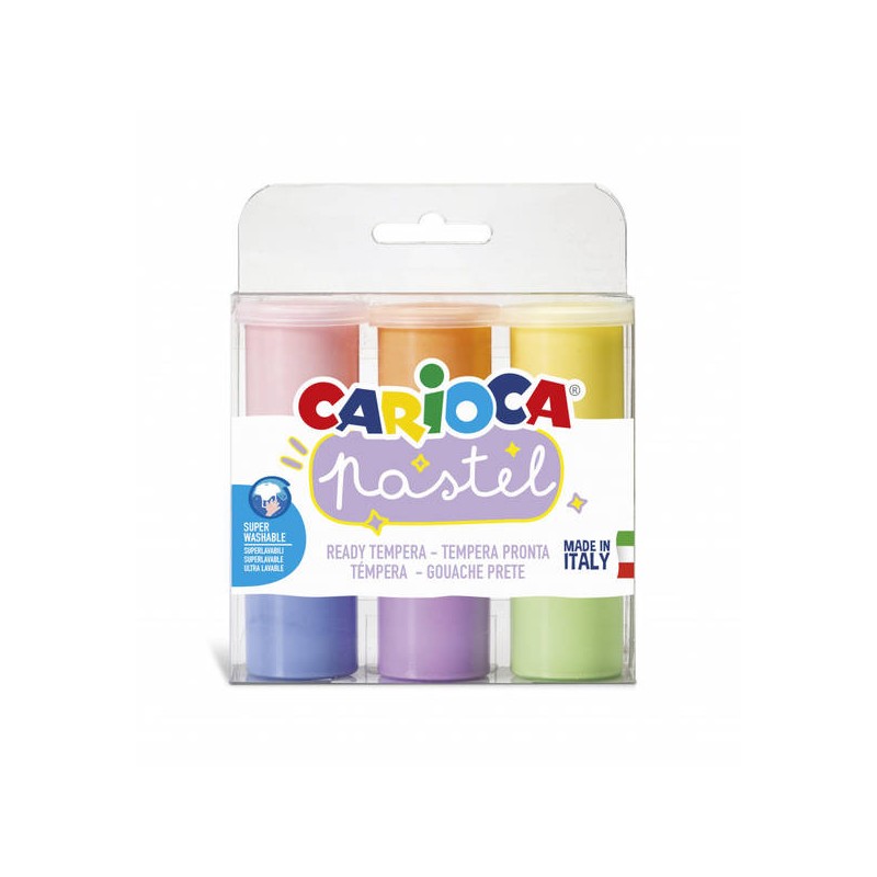 CARIOCA POT TEMPERA PASTEL 25ml 6 COLORI