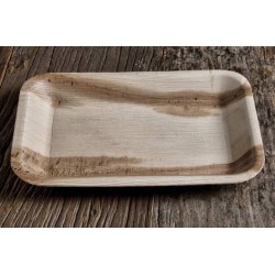 PIATTO RETTANGOLARE PALMA 24x16cm 25pz BIO COMPOSTABILE