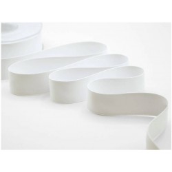 NASTRO DOPPIO RASO OPACO mm25x20mt COL.1 BIANCO NATURALE