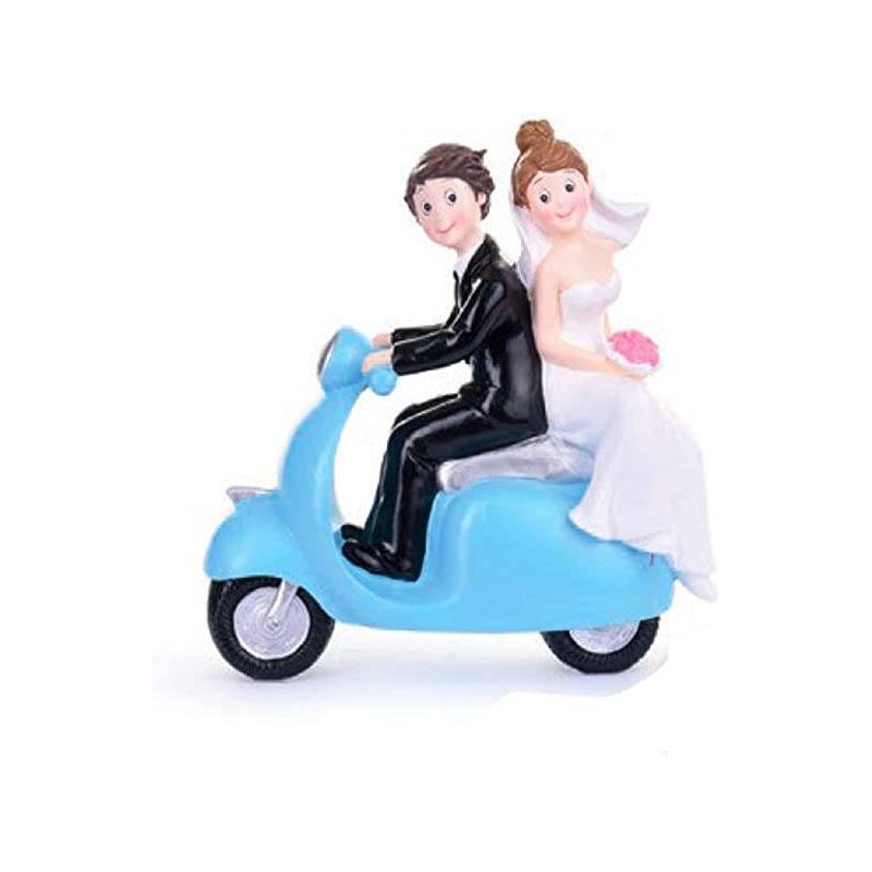 CAKE TOPPER SPOSI SU VESPA  H.17 ART.28481