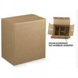 SCATOLA RAPID 6 BOTTIGLIE 29x20x34cm AVANA