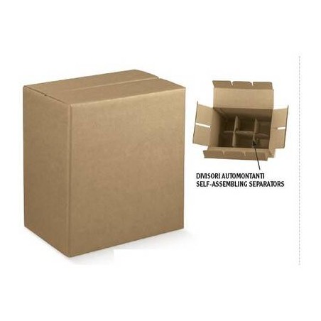 SCATOLA RAPID 6 BOTTIGLIE 29x20x34cm AVANA