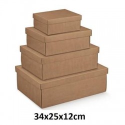 SCATOLA F/COPERCHIO EASY 34x25x12cm AVANA
