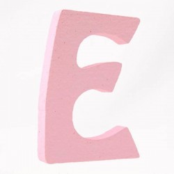 LETTERA POLISTIROLO PASTELLO mm120x90 E ROSA PASTELLO