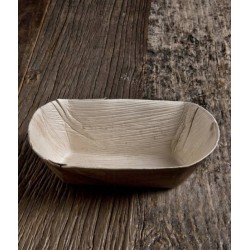 SCODELLA OVALE 600ml 22x12x6,5cm FOGLIA DI PALMA 20pz BIO...