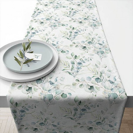 TABLERUNNER COTONE EUCALIPTUS ALL OVER 40x150cm