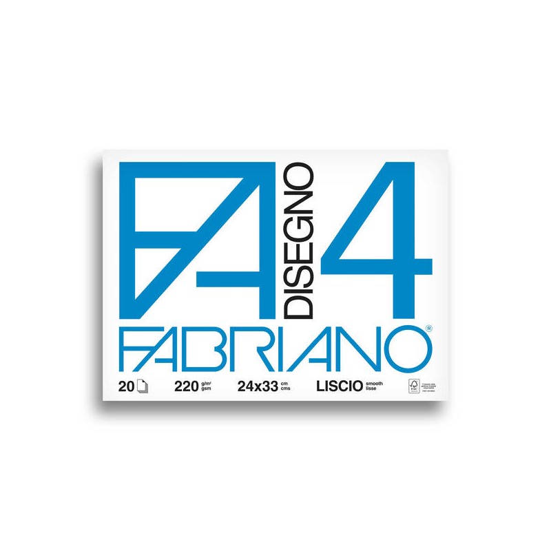 ALBUM FABRIANO C/ANGOLI F4 24x33cm 20fg 220gr LISCIO