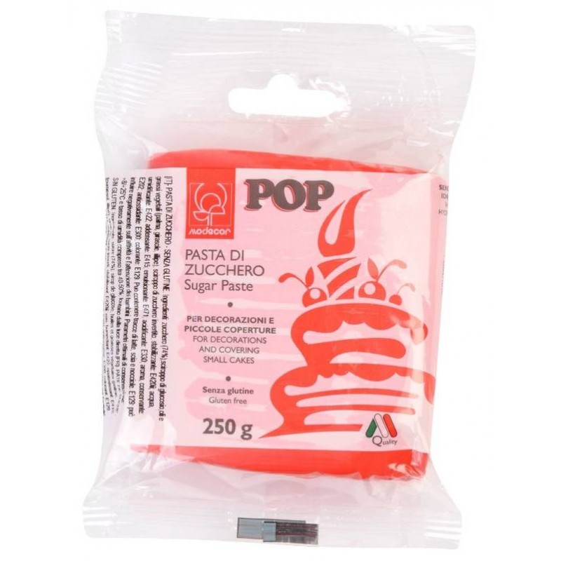 PASTA DI ZUCCHERO POP 250gr ROSSO FUOCO