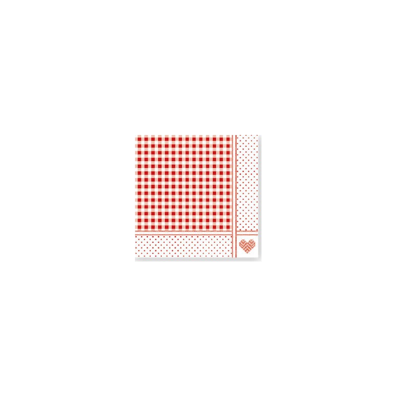 TOVAGLIOLI 38x38 STAR 40pz DECOR SHABBY ROSSO