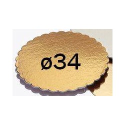 DISCO CARTONE KAPPATO ORO ø34 2 PEZZI