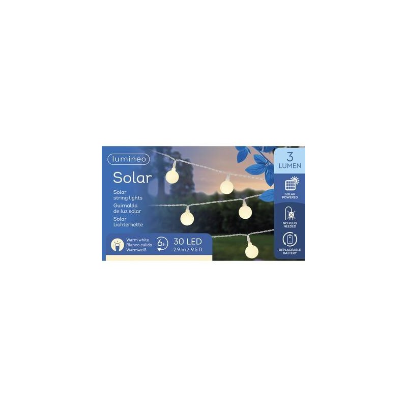 LUCE SOLARE 30 LED 2,9mt