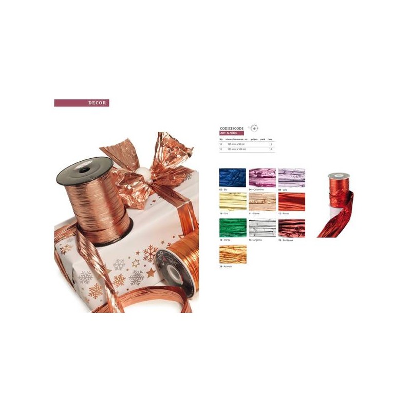 NASTRO POLYSILK 12,5x50mt COL.12 ROSSO METAL