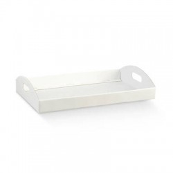 VASSOIO CARTONCINO C/MANIGLIE 43,5x29x4,5cm WHITE