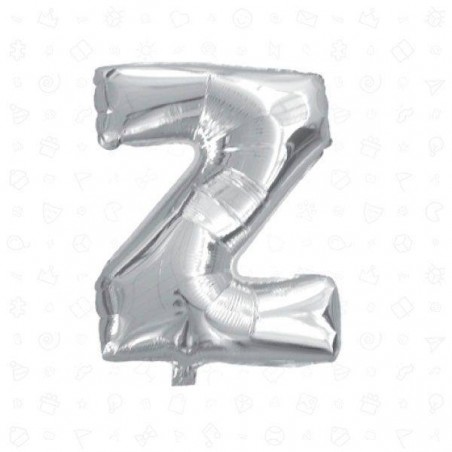 LETTERA Z MYLAR SILVER 16 40cm