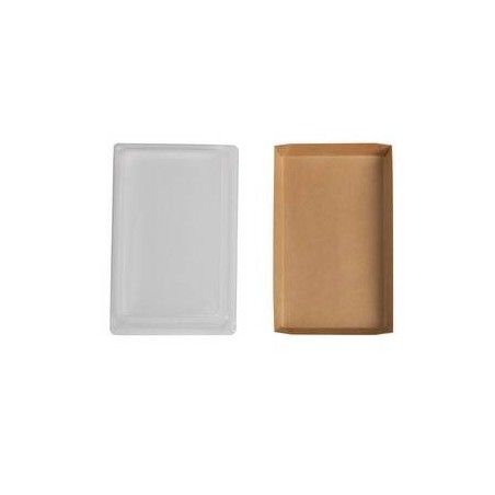SUSHI BOX IN BAMBOO PAPER+PE 20,5x13x2,5cm 50pz