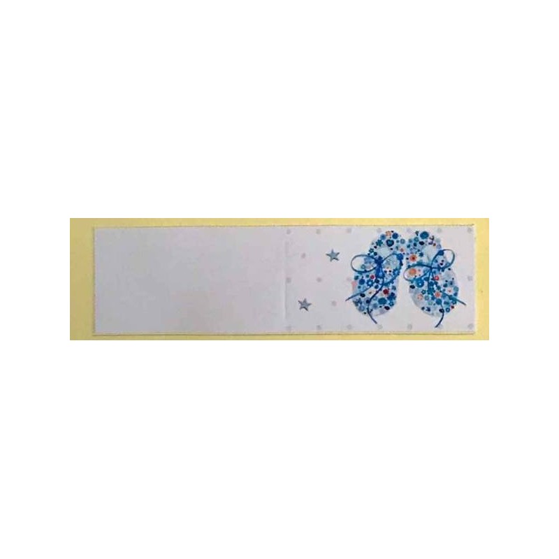 BIGLIETTI BOMBONIERA NASCITA AZZURRO 20pz 1331