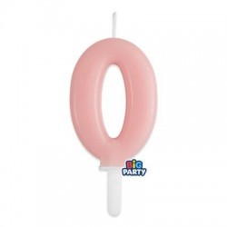 CANDELINA NUMERO 0 TINY PLUMP ROSA BABY 7cm