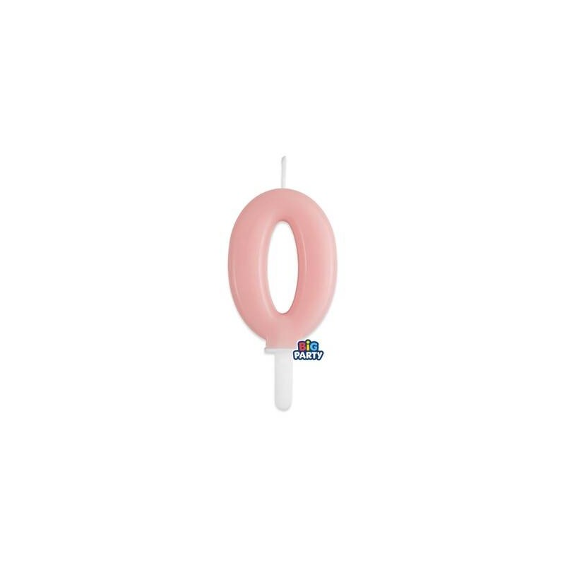 CANDELINA NUMERO 0 TINY PLUMP ROSA BABY 7cm