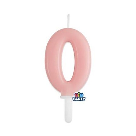 CANDELINA NUMERO 0 TINY PLUMP ROSA BABY 7cm