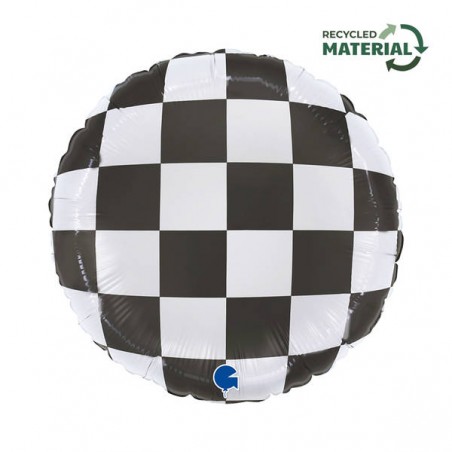 PALLONE MYLAR 18 46cm CHECKERBOARD