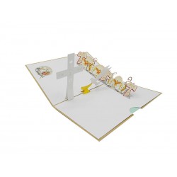 BIGLIETTO AUGURI ORIGAMI SURP.CRESIMA