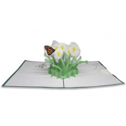 BIGLIETTO AUGURI ORIGAMI SURP.FARFALLA MARGHERITA