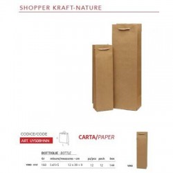 SHOPPER CARTA KRAFT 160gr 12+9x39cm  AVANA