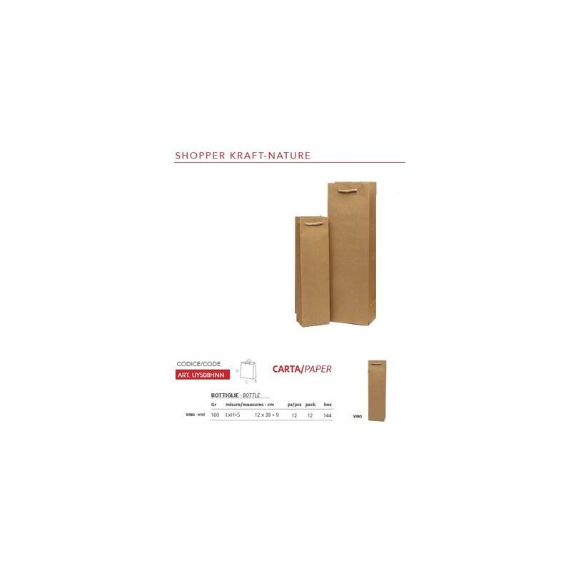 SHOPPER CARTA KRAFT 160gr 12+9x39cm  AVANA