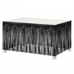 GONNA A FRANGE PER TAVOLO cm80x300 NERO