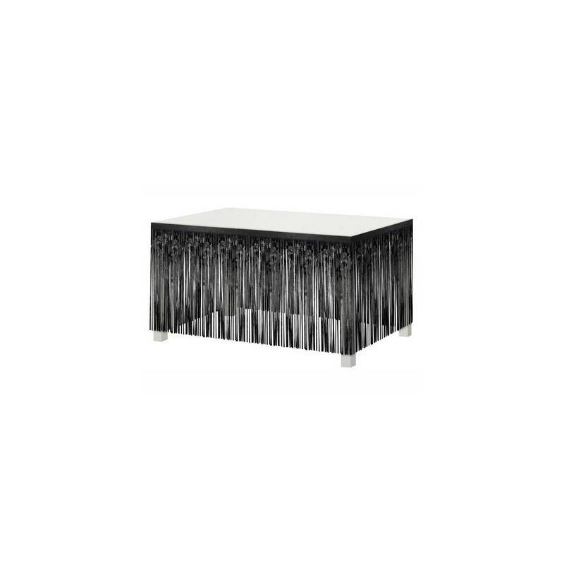 GONNA A FRANGE PER TAVOLO cm80x300 NERO