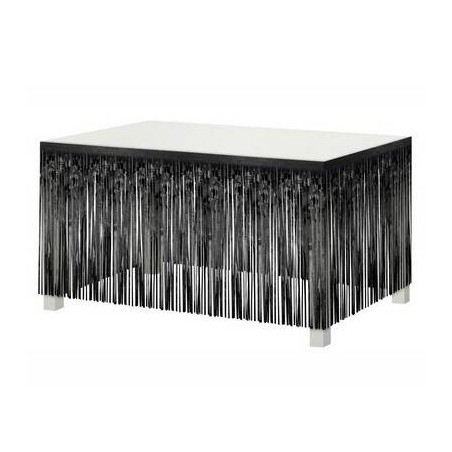 GONNA A FRANGE PER TAVOLO cm80x300 NERO