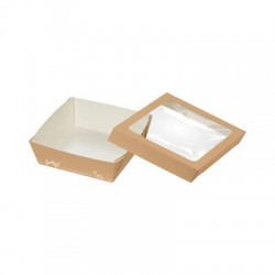 VASCHETTA GASTRONOMIA FOODBOX QUADR-HOT C/COPERCHIO 15,5x15,5x5cm 1000ml 25pz