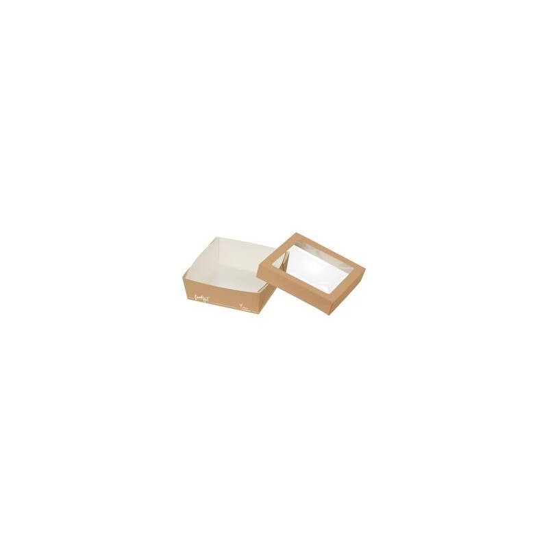 VASCHETTA GASTRONOMIA FOODBOX QUADR-HOT C/COPERCHIO 13,5x13,5x5cm 750ml 25pz