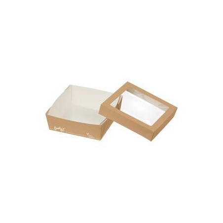 VASCHETTA GASTRONOMIA FOODBOX QUADR-HOT C/COPERCHIO 13,5x13,5x5cm 750ml 25pz