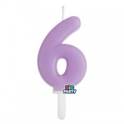 CANDELINA NUMERO 6 TINY PLUMP LILLA 7cm