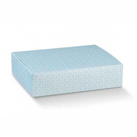 SCATOLA BOITE 30x24x8cm BLOOM AZZURRO