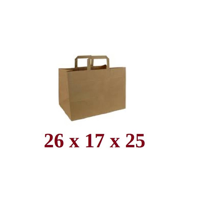 BORSA CARTA AVANA PIATTINA 26+17x25cm