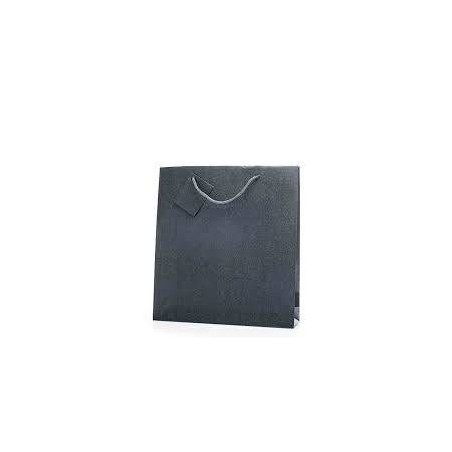 SHOPPER BIJOUX LUSSO PERLATA 24+6x26cm GRIGIO SCURO