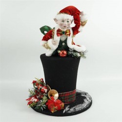 CAPPELLO CON ELFO SCOZZESE 31,5x31,5x45cm