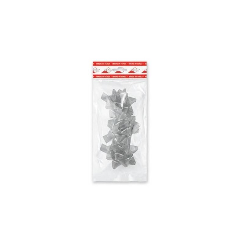 STELLA ADESIVA OSLO 9mm ø5cm M-ARGENTO 4pz