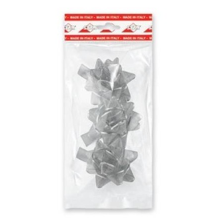 STELLA ADESIVA OSLO 9mm ø5cm M-ARGENTO 4pz