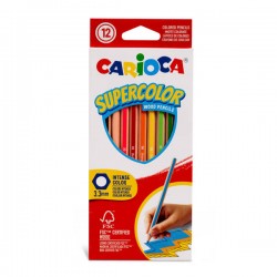 PASTELLI ESAGONALI CARIOCA SUPERCOLOR 12pz