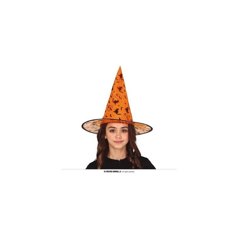 CAPPELLO ARANCIONE STREGA BAMBINA