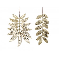 FOGLIE GLITTERATE ASS.TE ORO 2pz